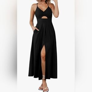 BTFBM Spaghetti Strap Midi Dress Sleeveless
